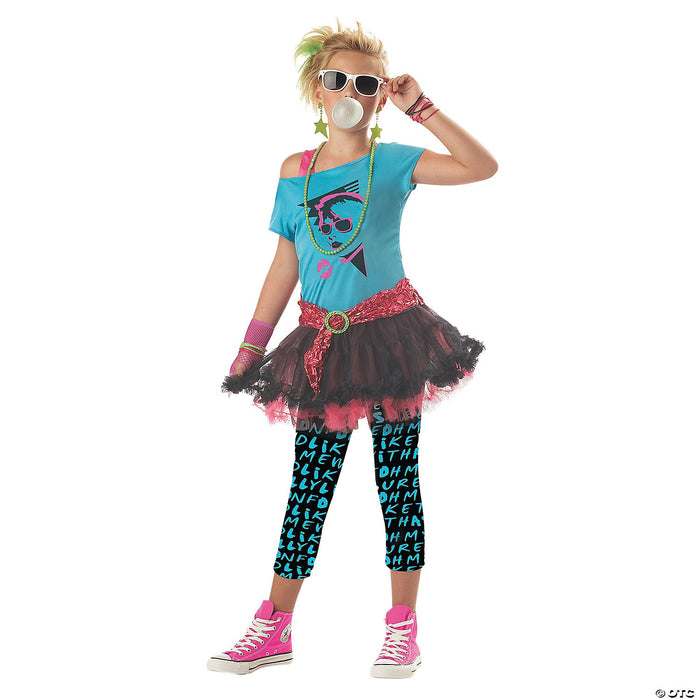 Girl's 80s Valley Girl Costume - Small