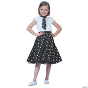 Girl’s Pink & White Sock Hop Skirt Costume - PINK - image 2