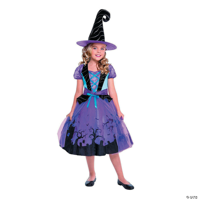 Girl's Cauldron Cutie Witch Costume - Medium