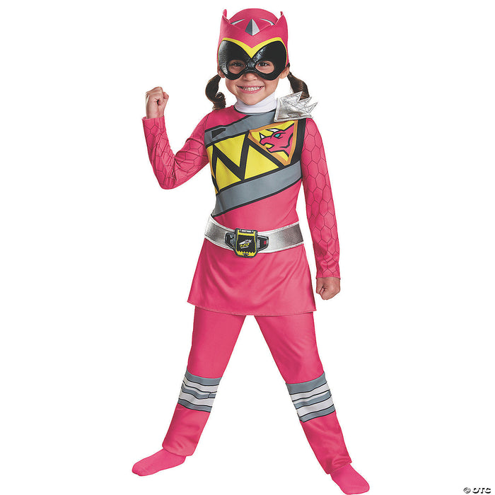 Girls Classic Pink Ranger Dino Halloween Costume for Toddlers