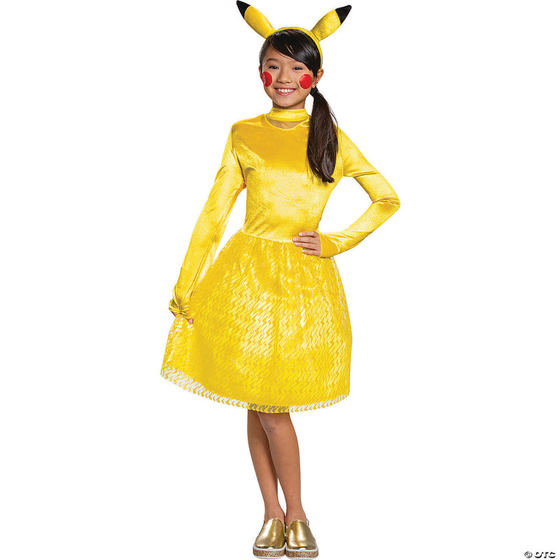 Girl's Classic Pokemon Pikachu Costume - Large - GIRLS 10-12 - image 2