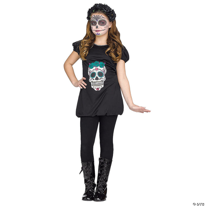 Girl's Day of the Dead Romper Costume | Costume-shop.com