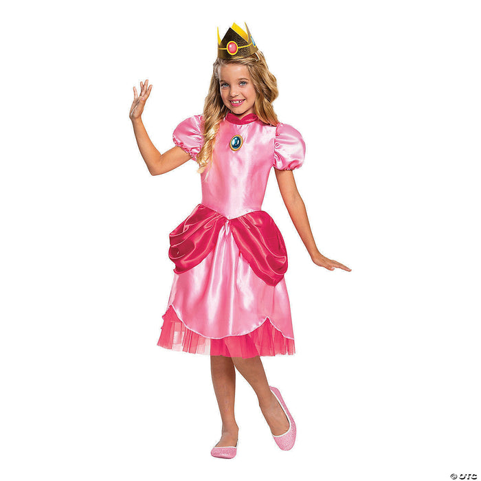 Girl's Deluxe Princess Peach Costume - Large