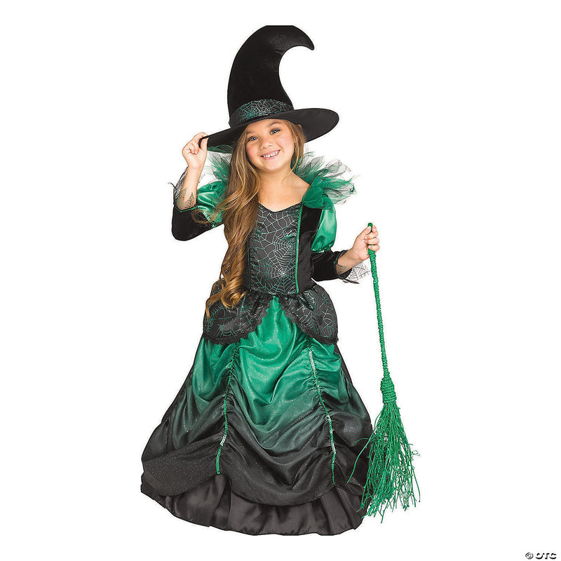 Girl's Emerald Witch Costume - image 1