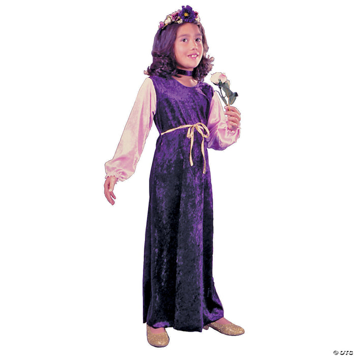 Girl's Flower Princess Velvet Costume - Small