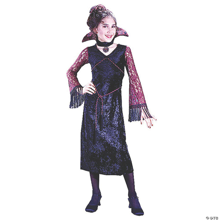 Girl’s Gothic Lace Vampiress Costume - Small