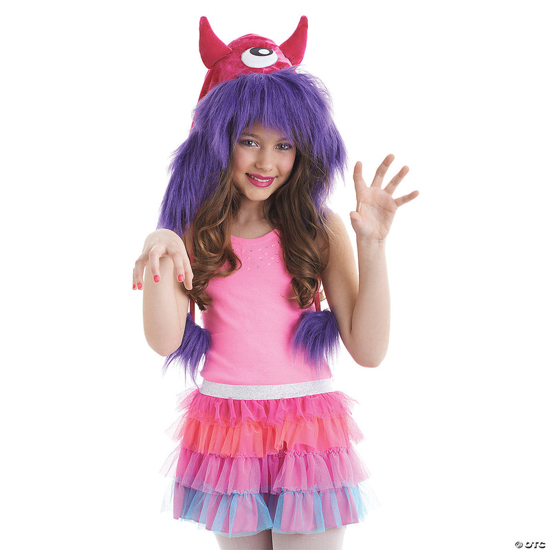 Girl's Monster Hood - PURPLE - image 1