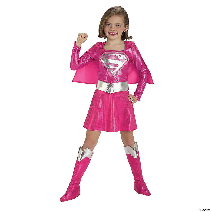 Girl’s Pink Supergirl™ Costume - Medium