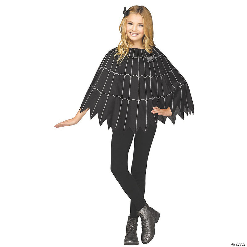 Girl’s Spiderweb Poncho Costume - image 1
