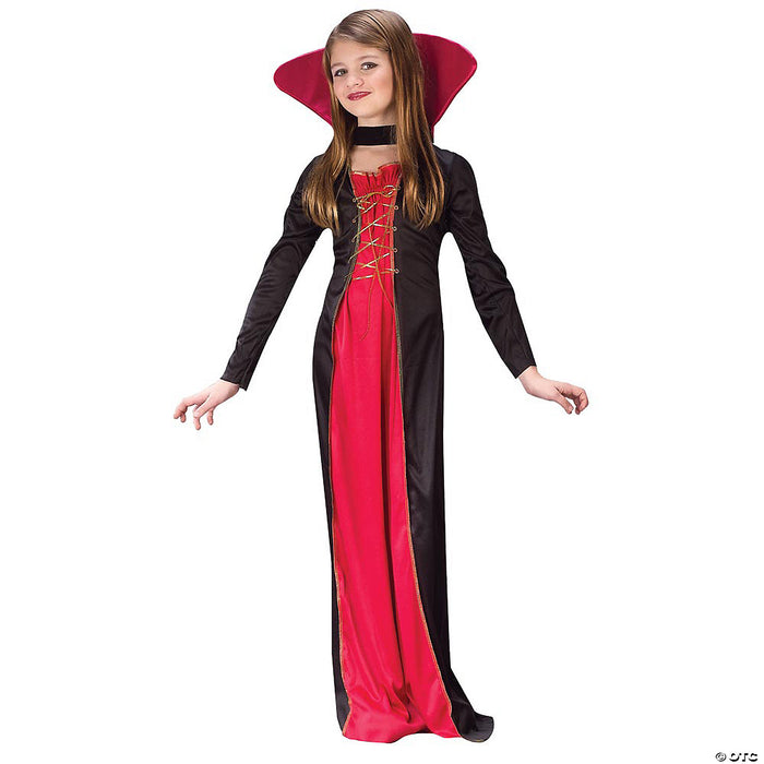 Girl's Victorian Vampiress Costume - Large