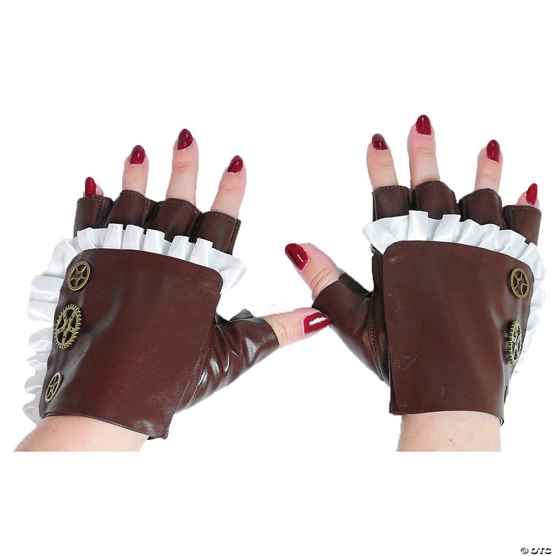 Gloves With Ruffle and Gears | Costume-shop.com - image 1