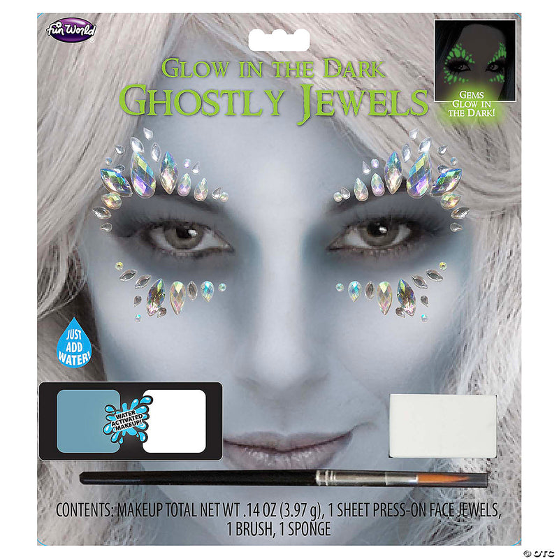 Glow-in-the-Dark Ghostly Jewels Makeup Kit | Costume-Shop.com - image 1