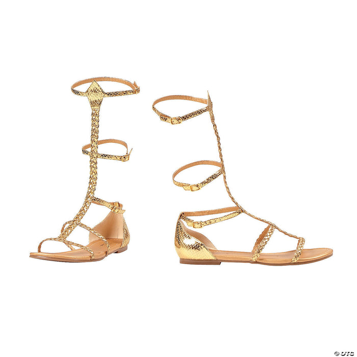 Gold Cairo Gladiator Shoes - Size 8