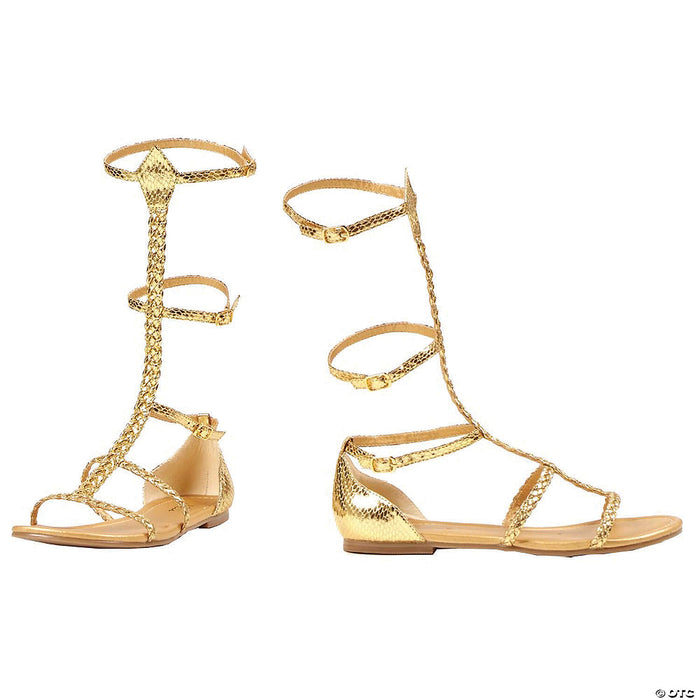 Gold Cairo Gladiator Shoes - Size 10