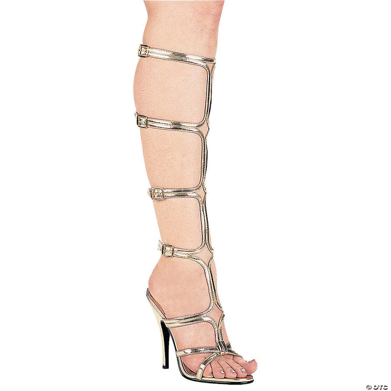 Gold Sexy Strap Up Shoes - Size 11 - 11 - image 1