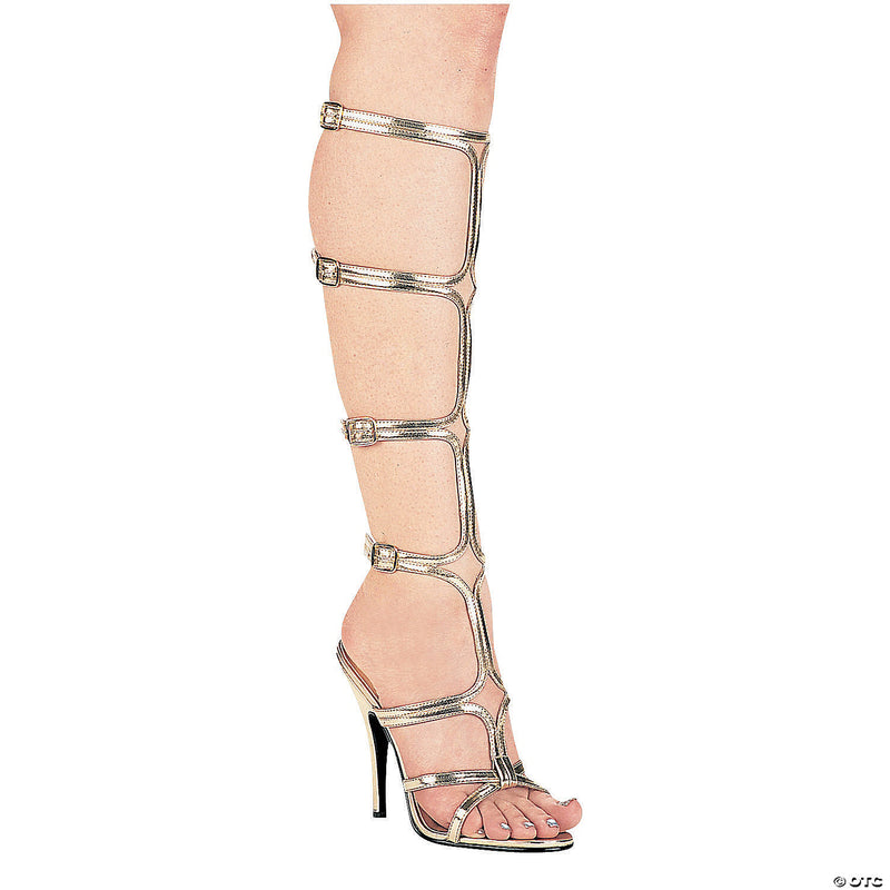 Gold Sexy Strap Up Shoes - Size 11 - 11 - image 2
