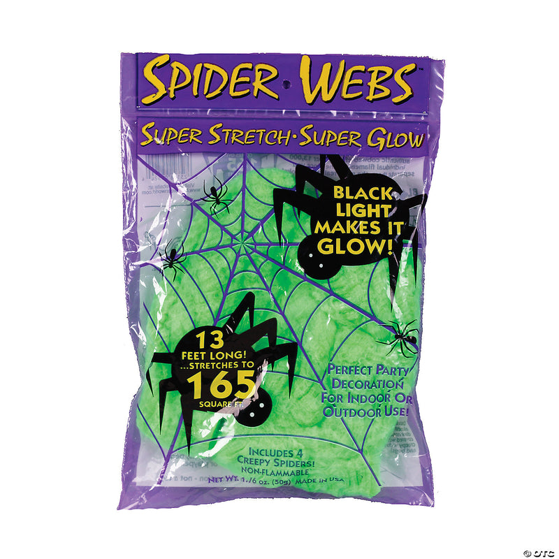 Green Spider Web Halloween Decoration - image 1