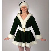Green Velvet Perky Pixie Costume | Costume-Shop.com - BURGUNDY / LARGE - image 3