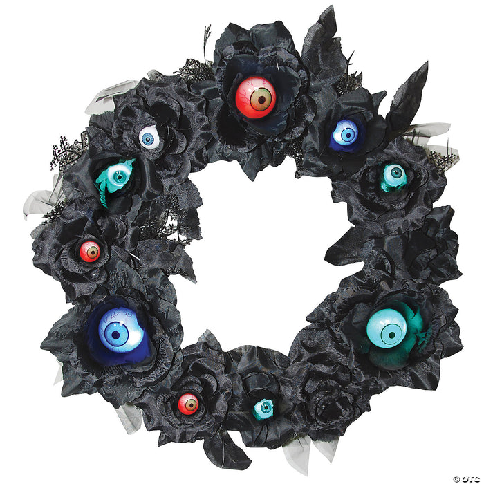 15" Lightup Eyeball Gothic Halloween Wreath