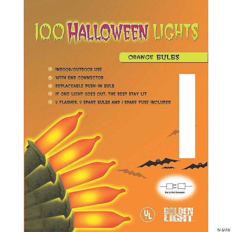 Halloween Lights Orange 100-Count | Costume-Shop.com - ORANGE - image 1