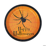 Happy Halloween Spider Paper Dinner Plates - 8 Ct. - 9 - image 2