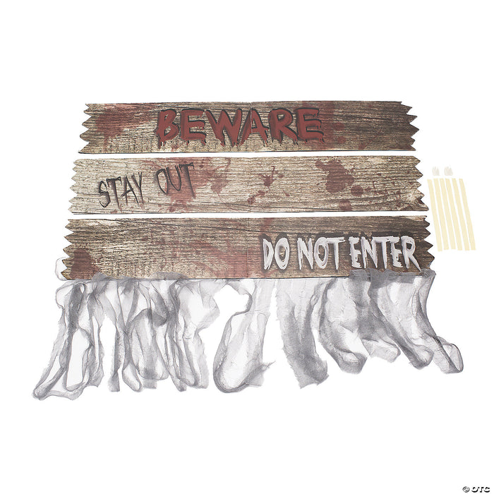 Haunted House Doorway Board Signs