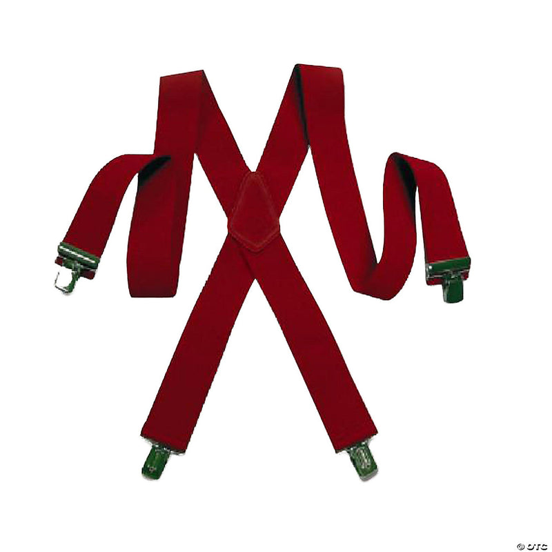 Heavy Duty Red Santa Suspenders | Costume-Shop.com - image 1