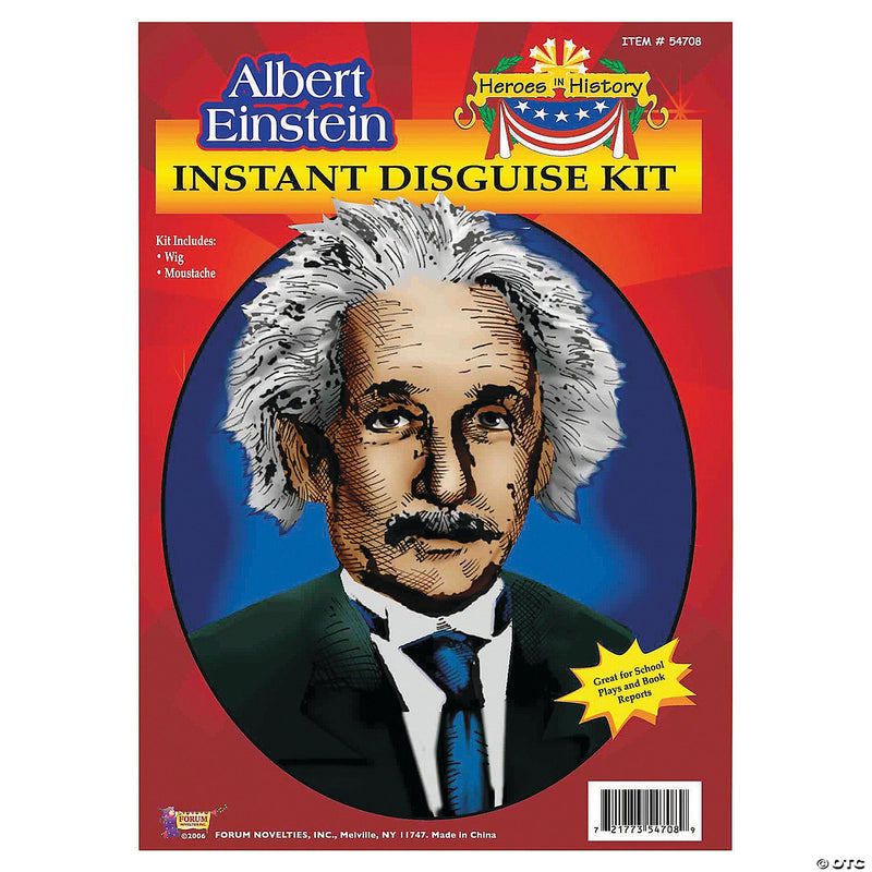 Heroes in History: Albert Einstein Wig & Mustache Costume - image 1