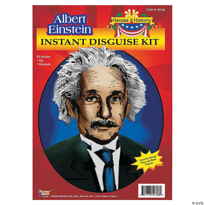 Heroes in History: Albert Einstein Wig & Mustache Costume