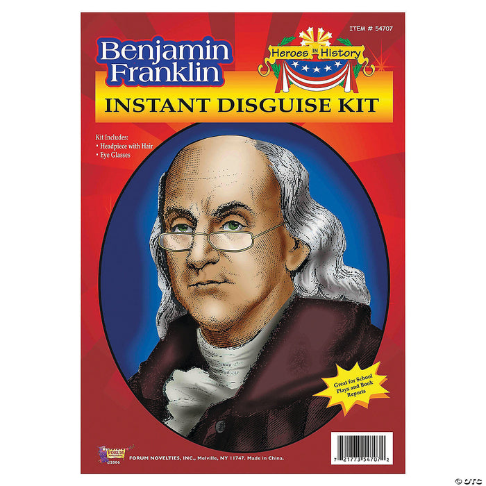 Heroes in History: Benjamin Franklin Wig & Glasses