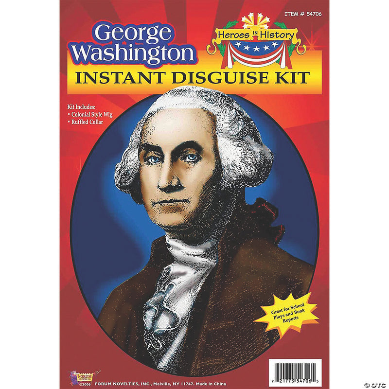 George Washington Costume Wig & Collar | Costume-shop.com - image 1