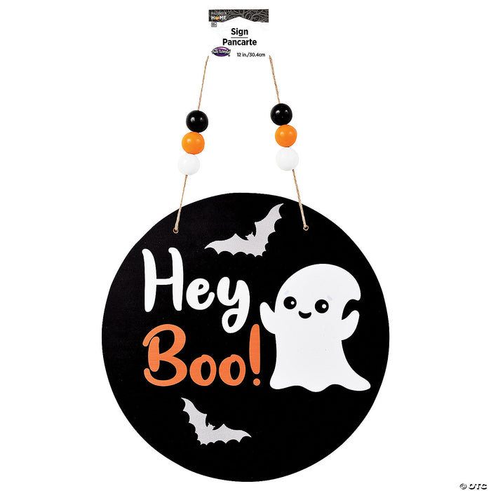 12" Wood Boo Sign/HH