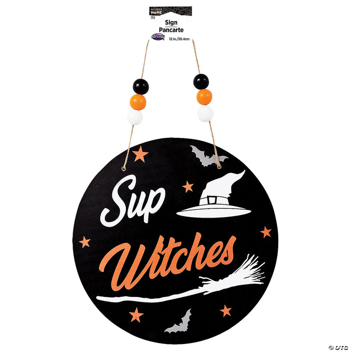 12" Wood Witch Sign Witch/HH