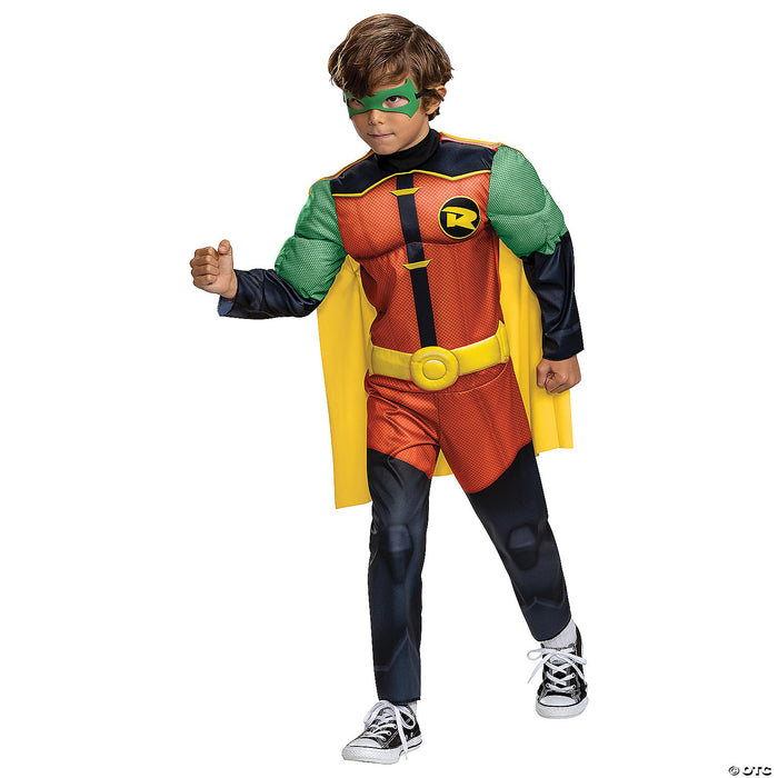 Kids Classic Muscle Batwheels Robin Costume Medium 7-8