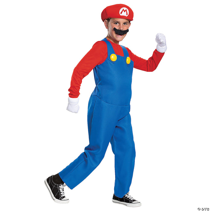 Kids Deluxe Mario Bros Mario Costume Large 10-12