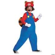 Kids Deluxe Mario Bros Raccoon Costume - BOYS 10-12 - image 1