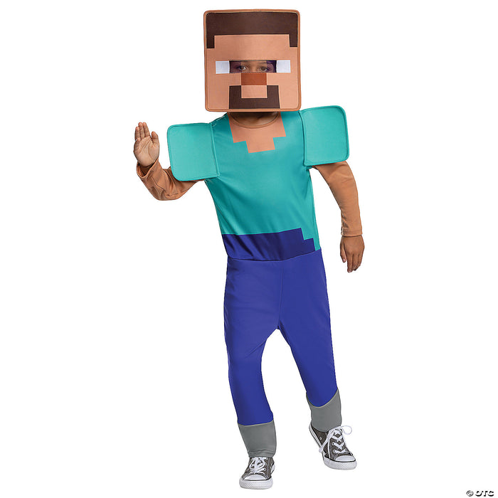 Kids Minecraft Steve Sustainable Costume Medium 7-8