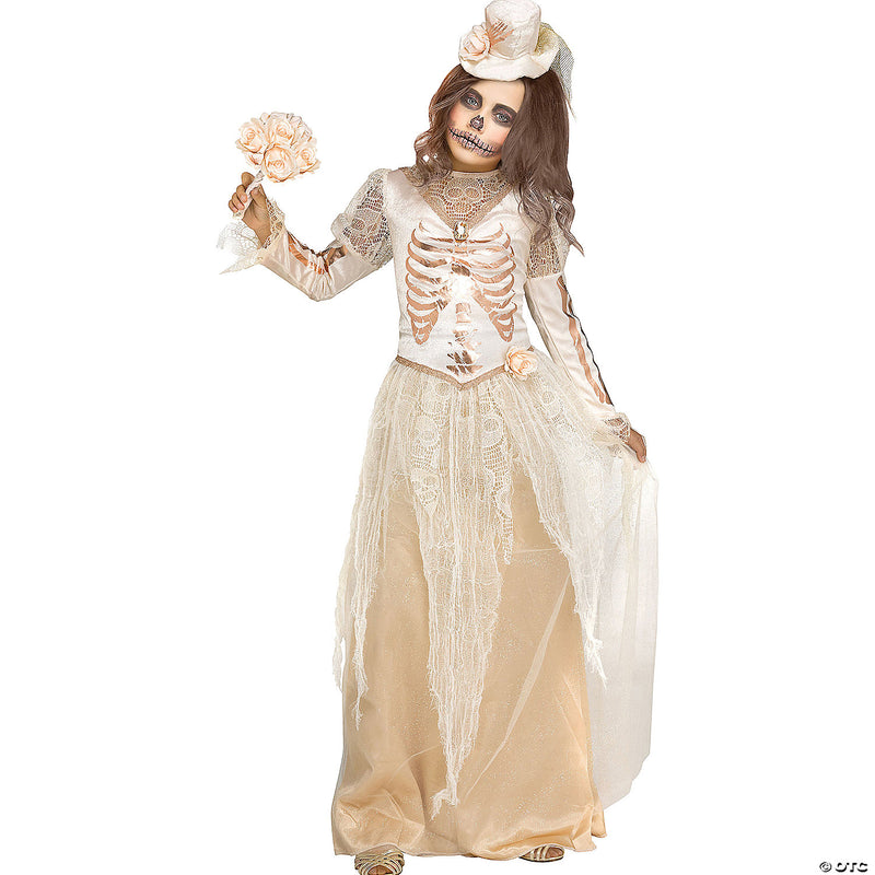 Kids Victorian Bride Costume - LARGE - image 1