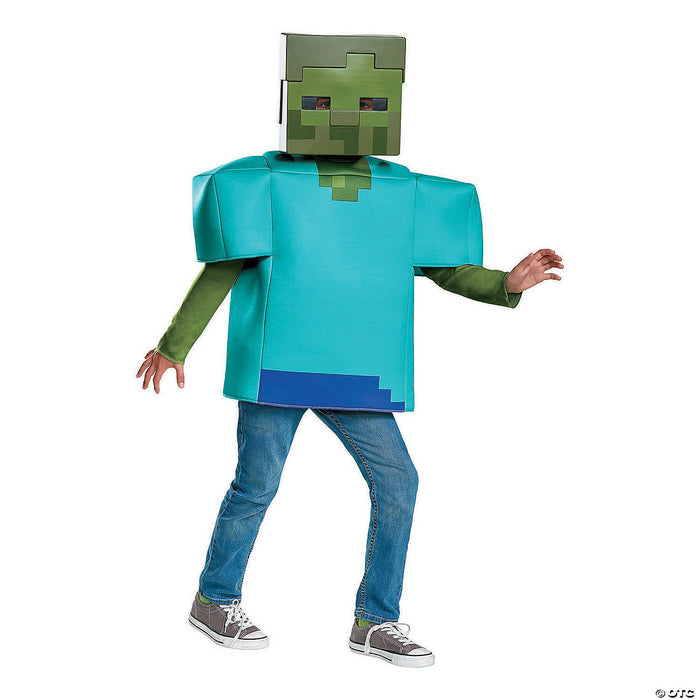 Kid’s Classic Minecraft Zombie Halloween Costume - Large
