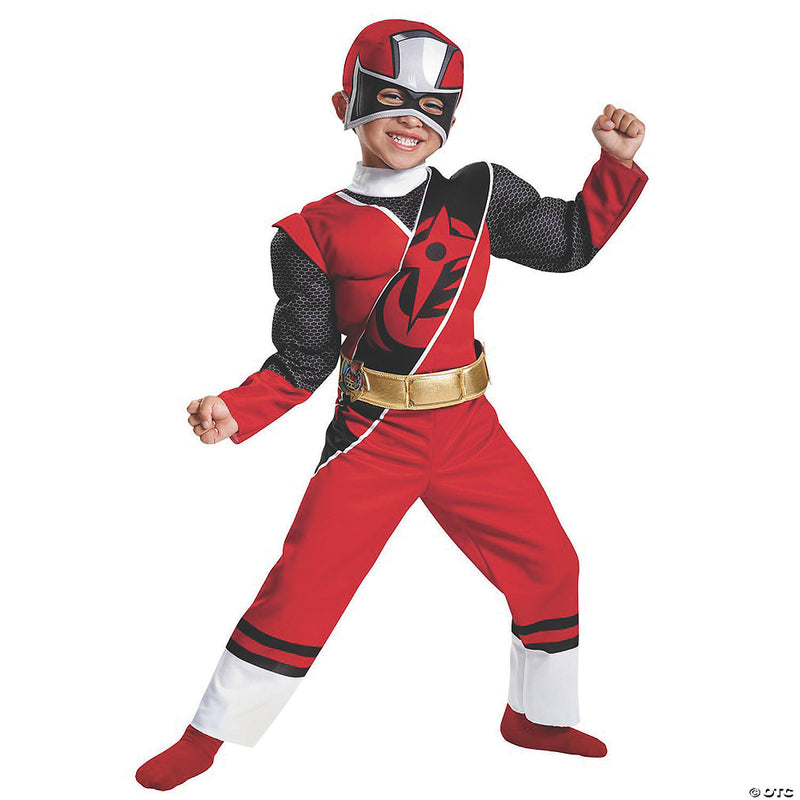 Kid's Muscle Ninja Steel Red Ranger Costume - Small