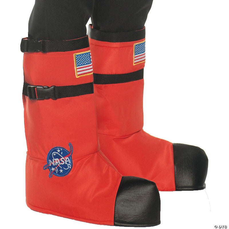 Kids' Orange Astronaut Boot Tops | Costume-shop.com - ORANGE - image 1