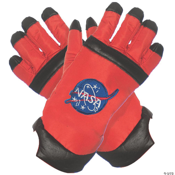 Kid's Orange Astronaut Gloves