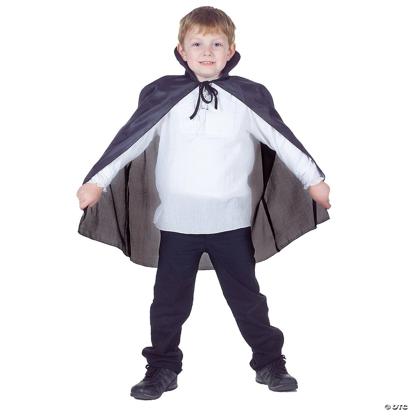 Kid's Taffeta Cape | Costume-shop.com - BLACK - image 1