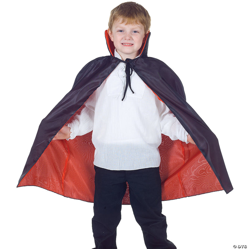 Kid's Taffeta Cape | Costume-shop.com - BLACK - image 2