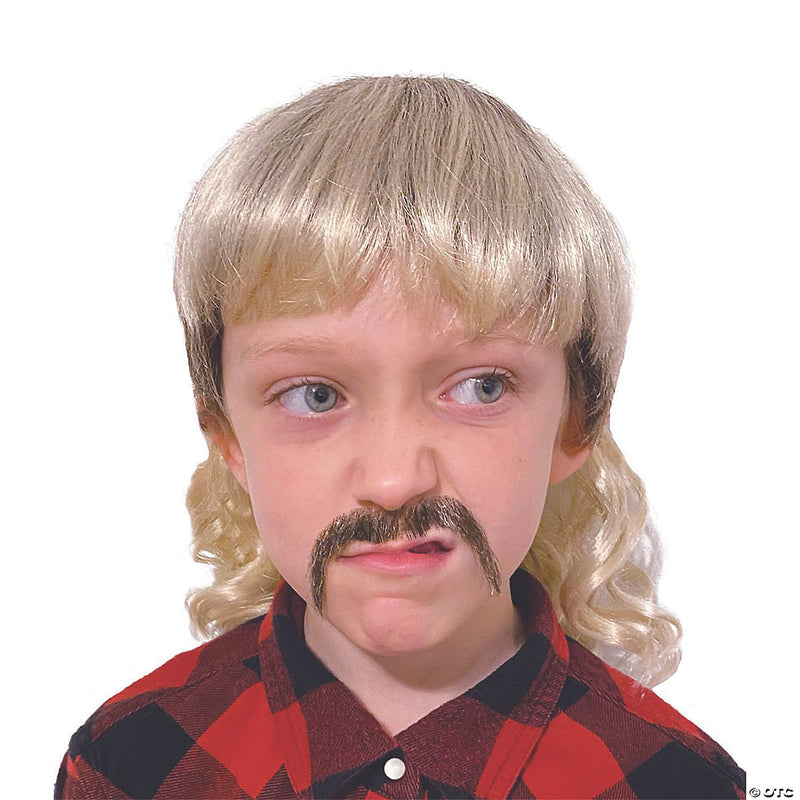 Kid Tiger Cool Cat Mullet and Mustache | Costume-Shop.com - image 1