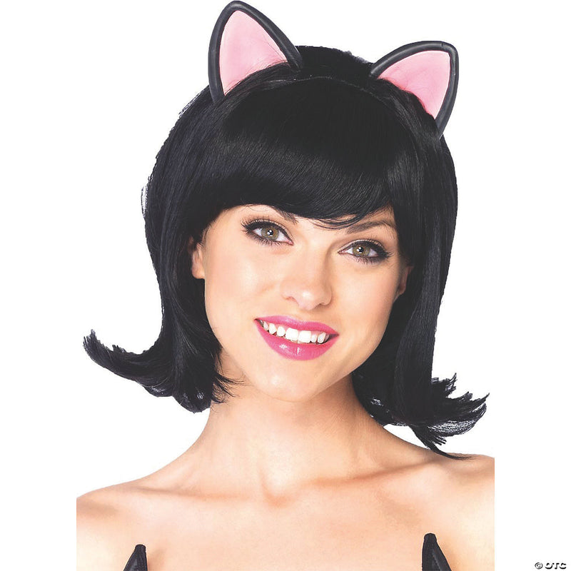 Cat Ears Bob Wig - BLACK - image 1