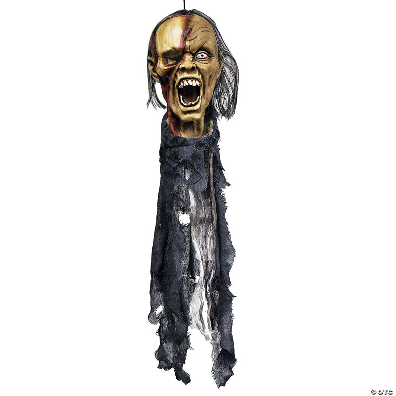 Large Hanging Head with Open Mouth Halloween Decoration - image 1