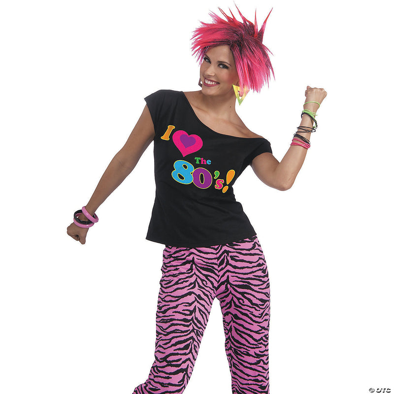 Women’s 80s Shirt Costume - Medium/Large - MED/LRG - image 1