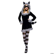 Women’s Racy Raccoon Costume - Medium/Large - WOMEN 10-14 - image 1