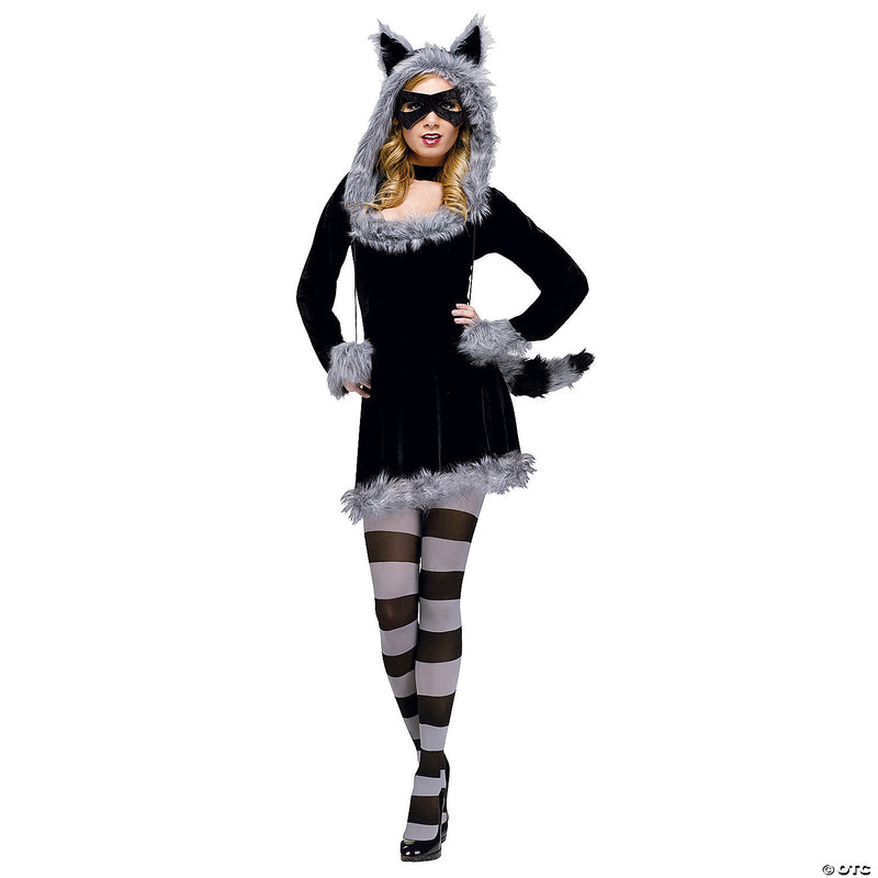 Women’s Racy Raccoon Costume - Medium/Large - WOMEN 10-14 - image 1